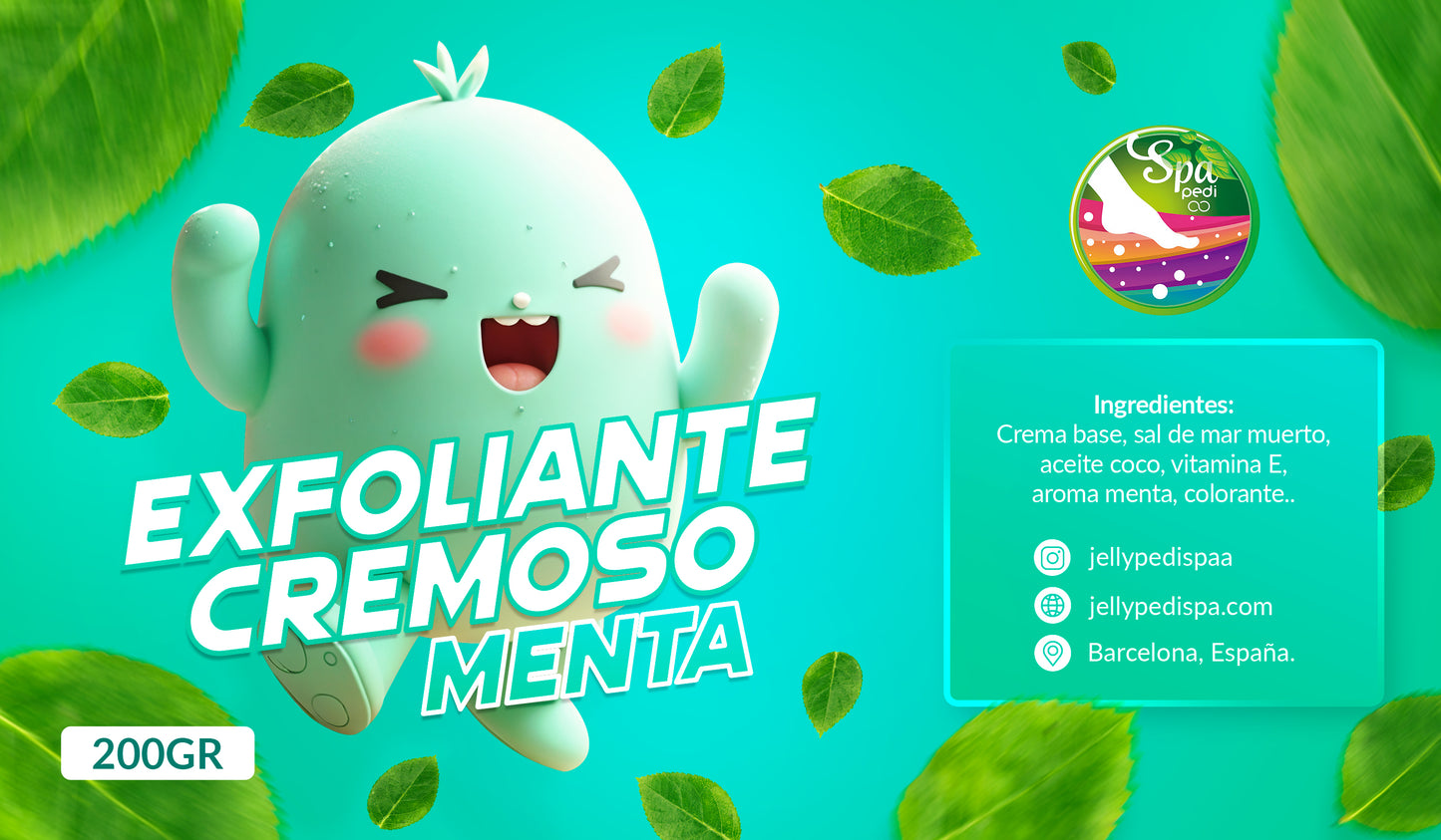 esfoliante cremoso de menta 200gr