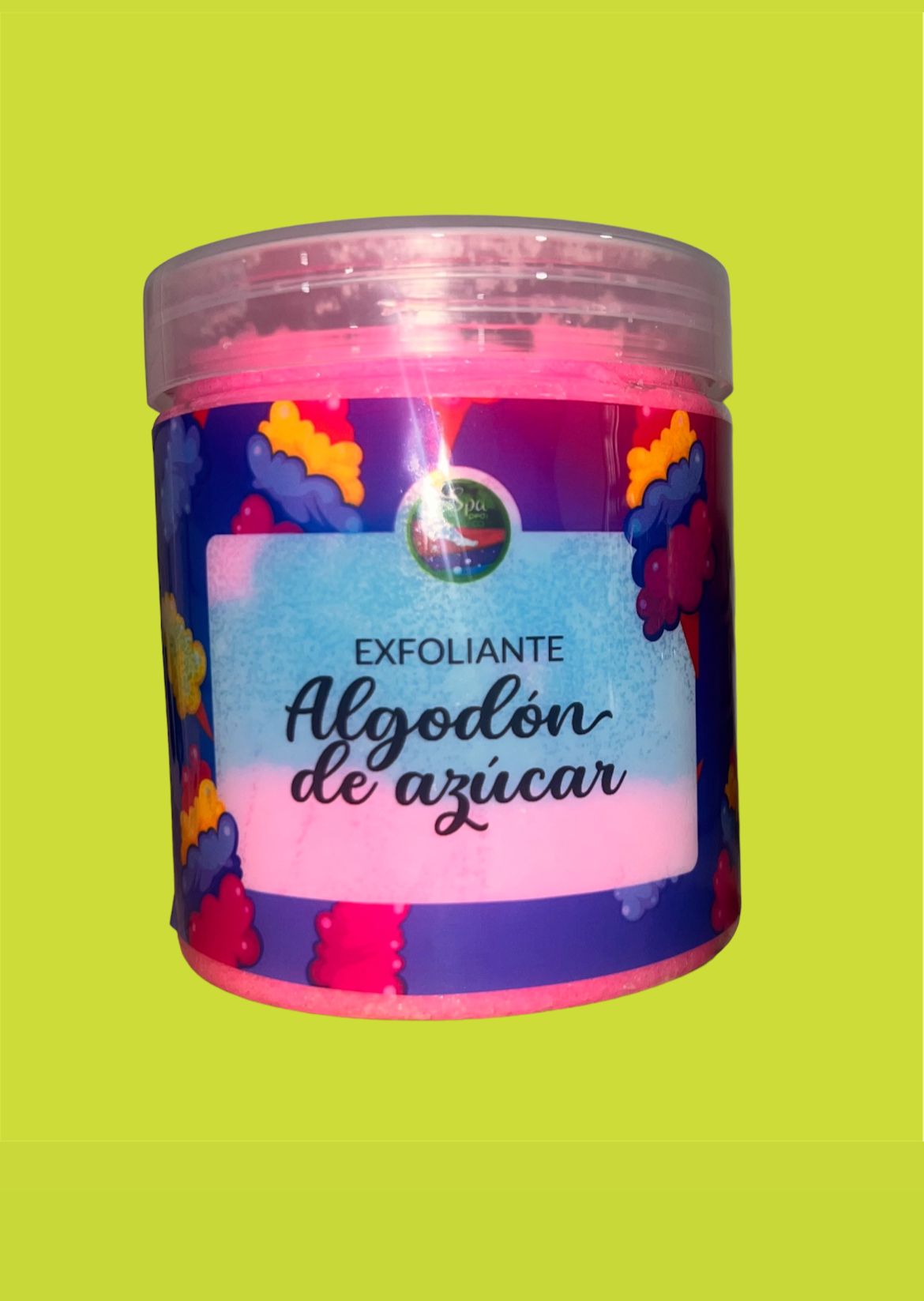 Gel esfoliante de algodão doce