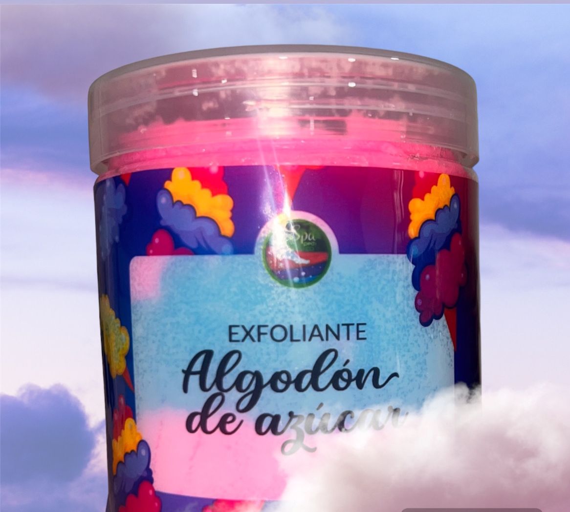 Gel esfoliante de algodão doce