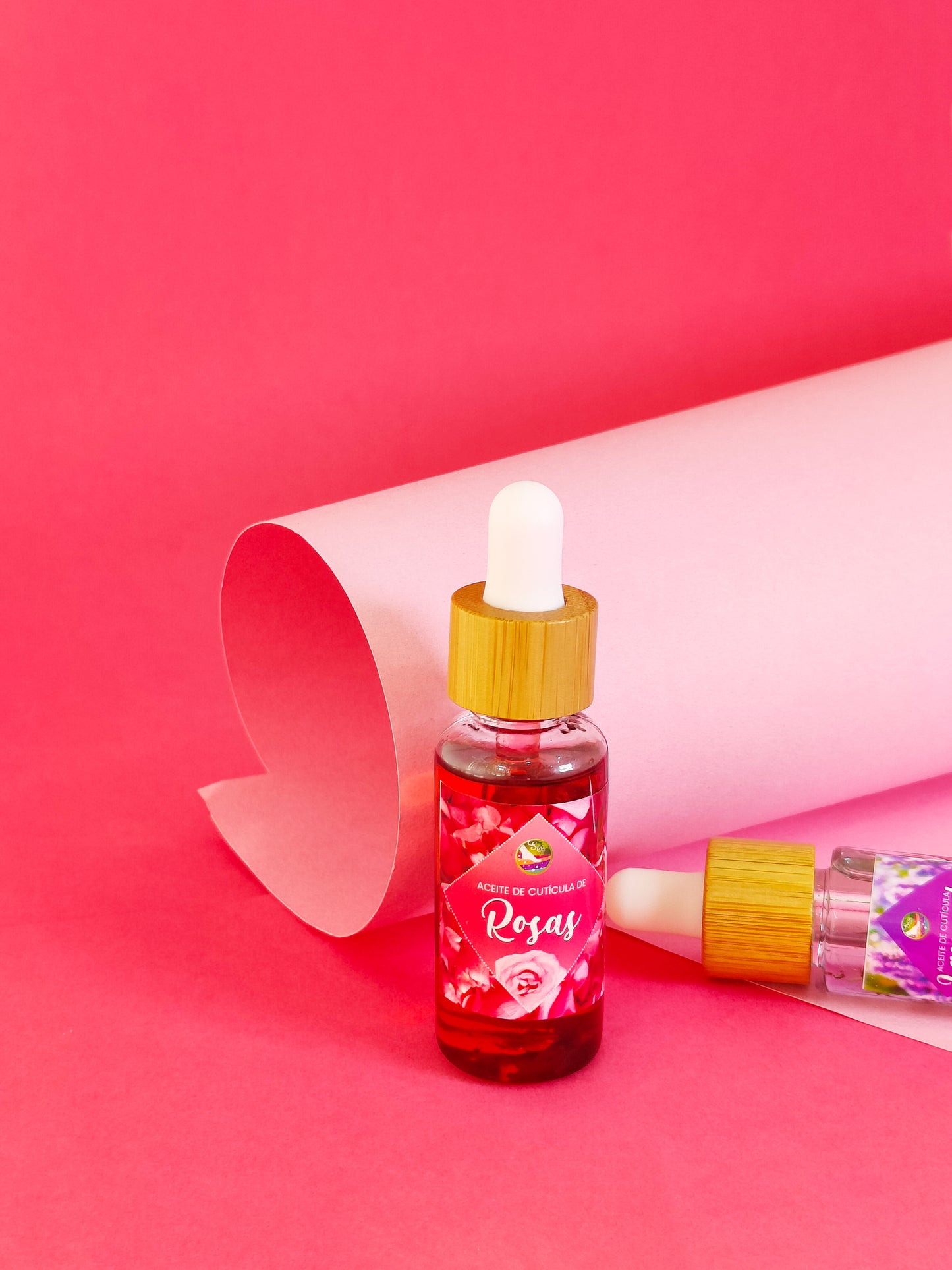 Óleo de cutícula rosa