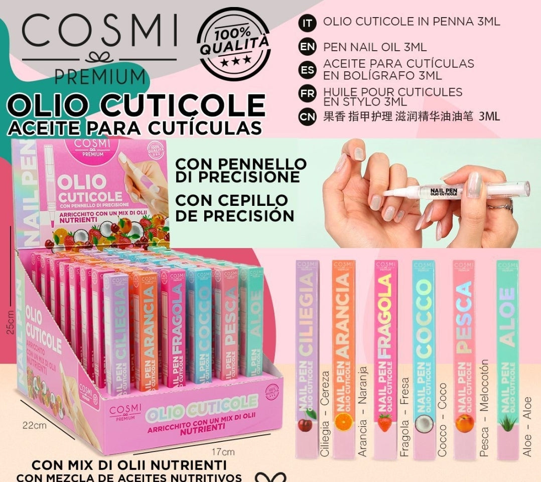 caneta de óleo de cutícula 3ml cosmi