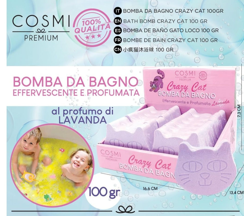 bomba de banho gato louco 100g